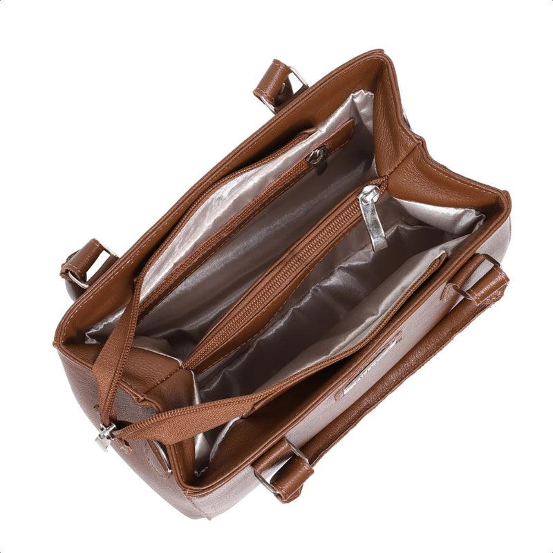 Bolsa de Couro Legitimo Baú Loutier Marrom