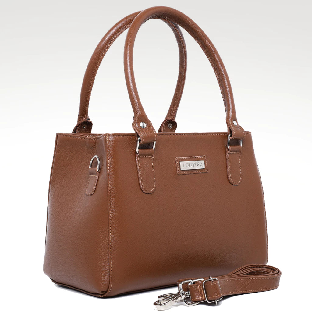 Bolsa de Couro Legitimo Baú Loutier Marrom