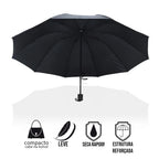 Guarda Chuva Compacto Em Fibra Ragnar 122cm
