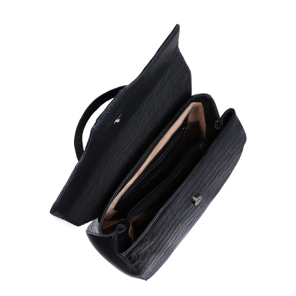 Bolsa de Couro de Legitimo Maleta Loutier Preta