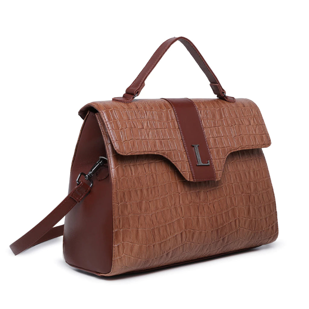 Bolsa de Couro de Legitimo Maleta Loutier Marrom