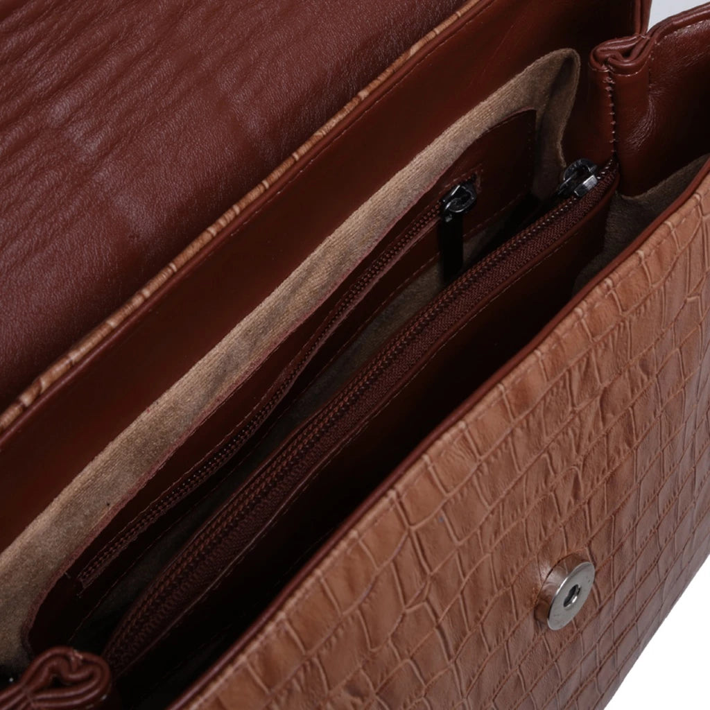 Bolsa de Couro de Legitimo Maleta Loutier Marrom