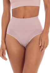 Calcinha Modeladora Cintura Alta Com Barbatana Afina Cintura Blush