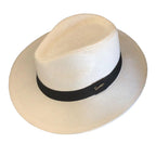 Chapéu Panamá Original Aba Larga 7cm Marrom Claro