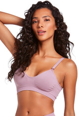 Sutiã Modelador Sustentação Sem Bojo Tecido Duplo Alças Removíveis Valoriza Os Seios Lilac