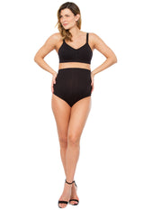 Calcinha Gestante Cintura Alta Preto
