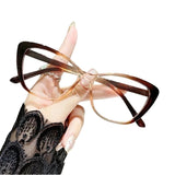 Armação de óculos de grau Feminino Estilo Gatinha Marrom