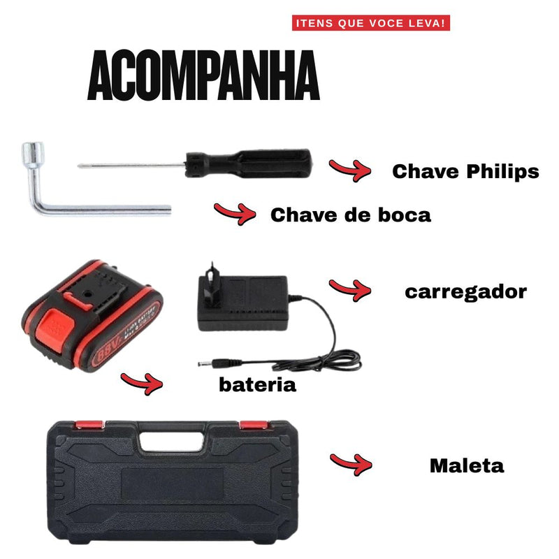 Motoserra Elétrica 48v 4 Polegadas a bateria portátil Turbine
