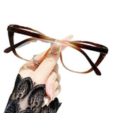 Armação de óculos de grau Feminino Estilo Gatinha Leopardo