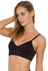 Sutiã Modelador Sustentação Sem Bojo Tecido Duplo Alças Removíveis Valoriza Os Seios Preto