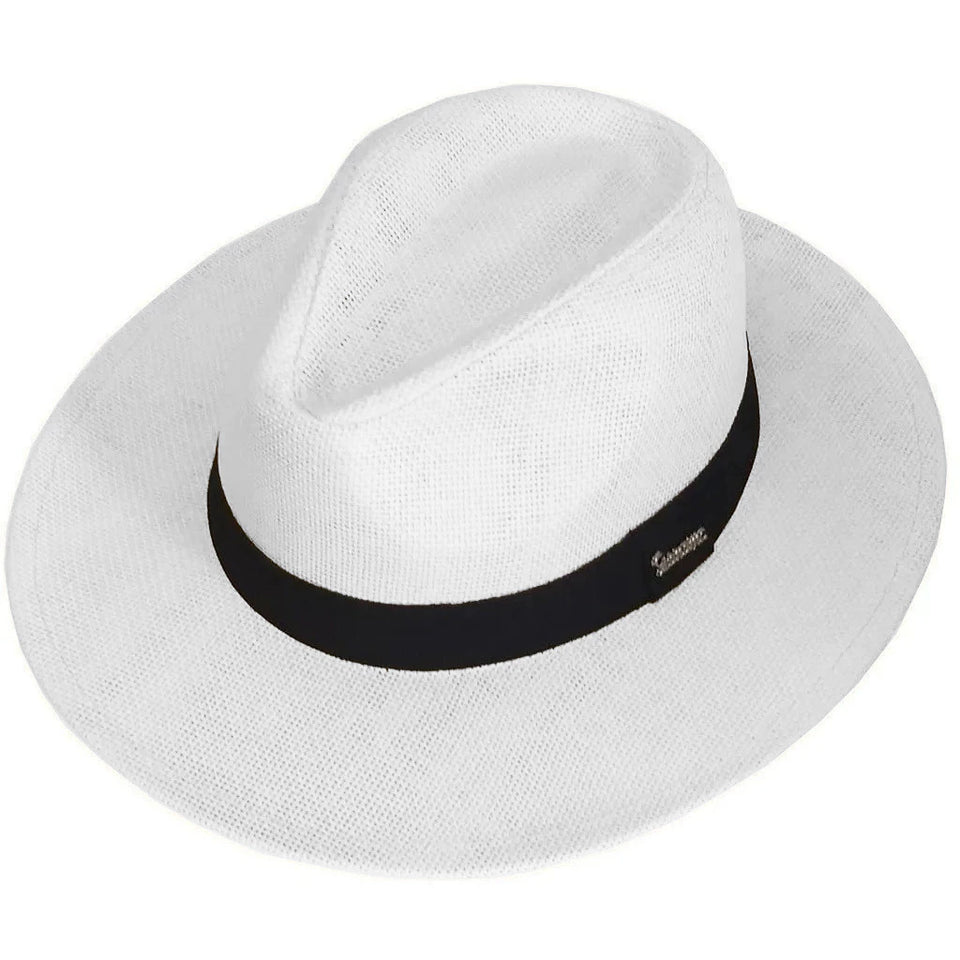 Chapéu Panamá Original Aba Larga 7cm Branco