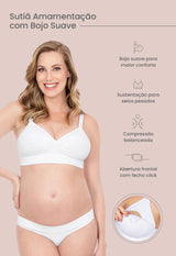 Sutiã Amamentação Com Bojo Suave Branco