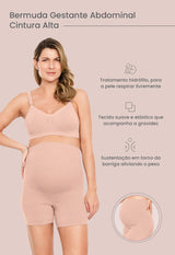 Bermuda Gestante Abdominal Cintura Alta Balm