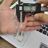 Corrente em Prata Masculina Grumet 7mm + Pulseira