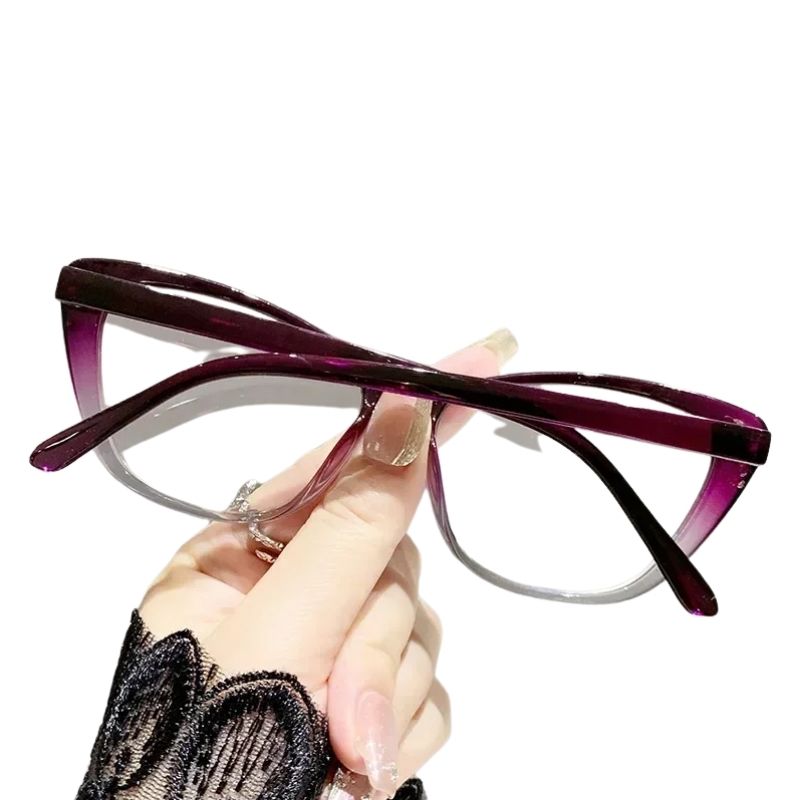 Armação de óculos de grau Feminino Estilo Gatinha Leopardo