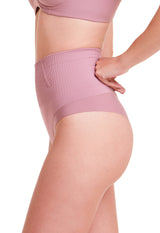 Calcinha Modeladora Cintura Alta Fio Dental Invisível Afina Cintura Boto