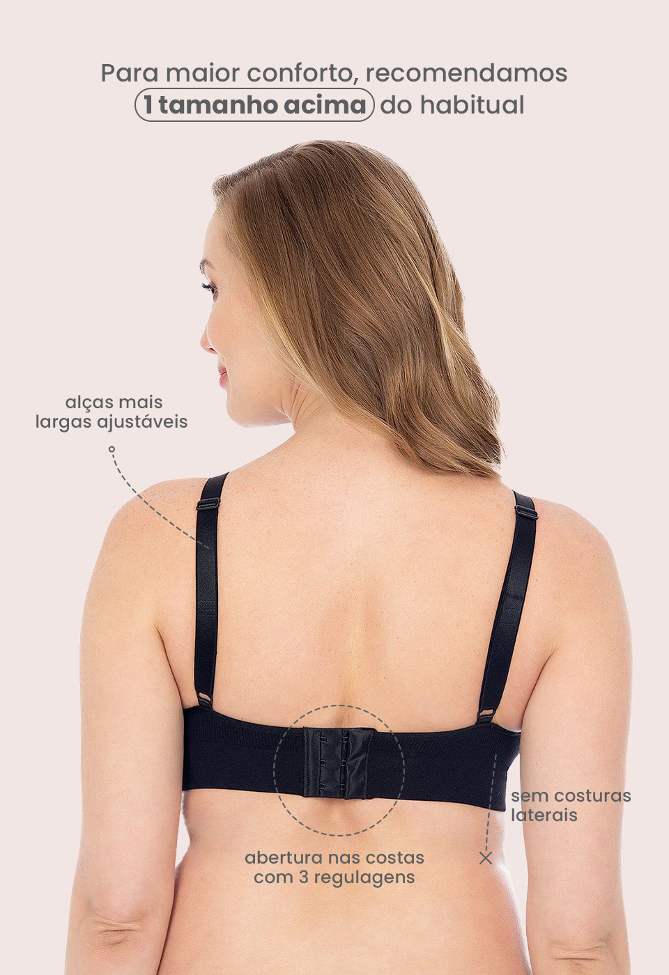 Sutiã Amamentação Com Bojo Suave Preto