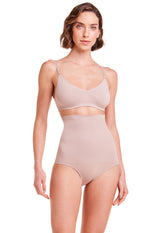 Calcinha Modeladora Abdominal Tanga Tecido Duplo Afina Cintura Base