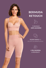 Bermuda Modeladora Cintura Alta Reduz Atrito Nas Coxas Balm