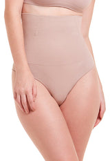 Calcinha Modeladora Abdominal Fio Dental Com Barbatana Afina Cintura Blush