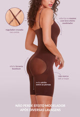 Body Modelador Macaquinho Levanta Bumbum Marrom