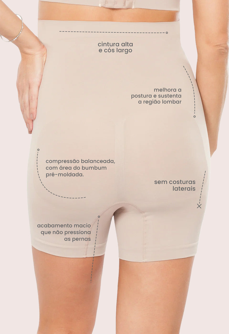 Bermuda Gestante Abdominal Cintura Alta Base