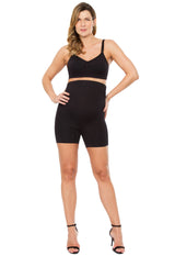 Bermuda Gestante Abdominal Cintura Alta Preto