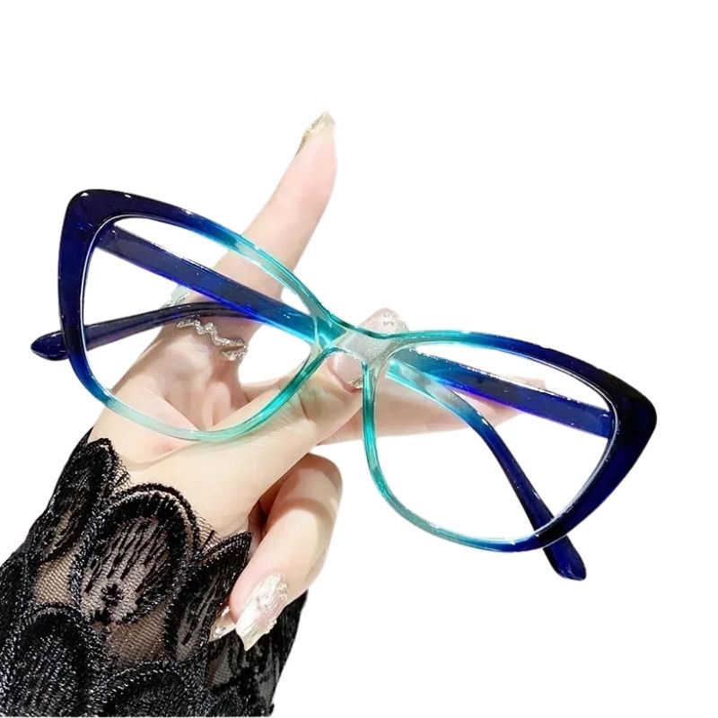 Armação de óculos de grau Feminino Estilo Gatinha Leopardo