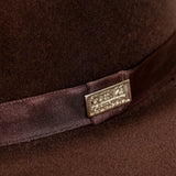 Chapéu Fedora de Feltro Clássico Aba Dura 7cm Marrom