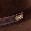 Chapéu Fedora de Feltro Clássico Aba Dura 7cm Marrom
