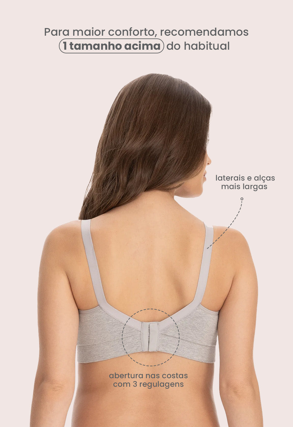Sutiã Amamentação Sem Bojo Tecido Duplo Mescla