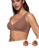 Sutiã sem costura com decote profundo em V