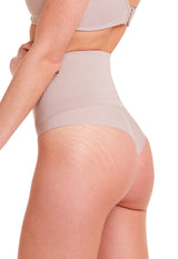 Calcinha Modeladora Cintura Alta Fio Dental Invisível Afina Cintura Cupuaçú