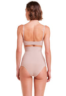 Calcinha Modeladora Abdominal Tanga Tecido Duplo Afina Cintura Base