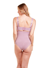 Calcinha Modeladora Cintura Alta Com Alças Removíveis Maternidade Pós Parto Lilac