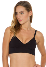 Sutiã Modelador Sustentação Sem Bojo Tecido Duplo Alças Removíveis Valoriza Os Seios Preto