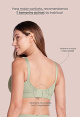 Sutiã Amamentação Sem Bojo Tecido Duplo Cidreira