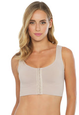 Sutiã Modelador Sustentação Regata Sem Bojo Abertura Frontal Valoriza Os Seios Base