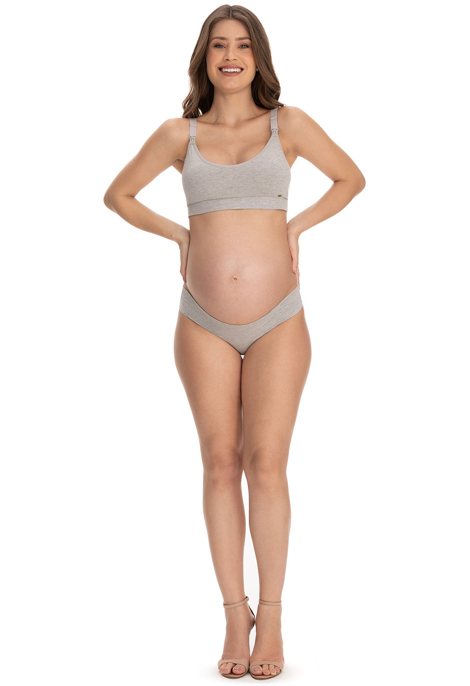 Sutiã Amamentação Sem Bojo Tecido Duplo Mescla