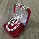 Corrente em Prata Masculina Grumet 7mm + Pulseira