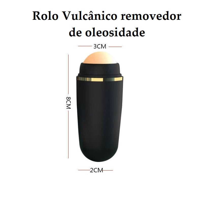 Rolo Facial com pedra vulcânica removedor de oleosidade