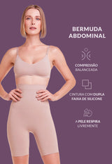 Bermuda Modeladora Abdominal Reduz Atrito Nas Coxas Base
