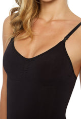 Body Modelador Sem Bojo Afina Cintura Preto