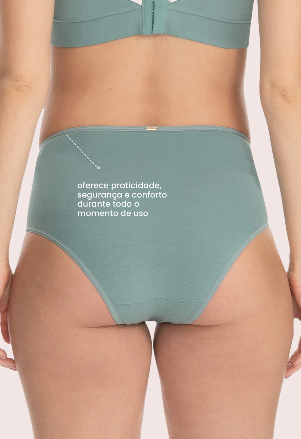 Calcinha Gestante Biquíni Menta