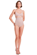 Calcinha Modeladora Abdominal Tanga Tecido Duplo Afina Cintura Base