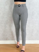 Calça Feminina Tecido Grosso Elastano La Belle