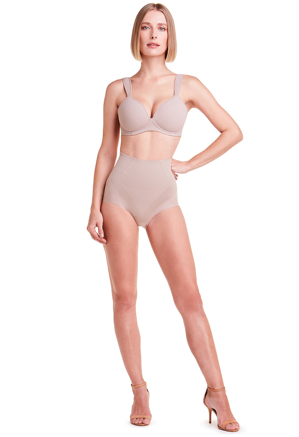 Calcinha Modeladora Cintura Alta Boxer Invisível Afina Cintura Cupuaçú