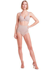 Calcinha Modeladora Cintura Alta Boxer Invisível Afina Cintura Cupuaçú