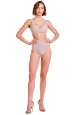 Calcinha Modeladora Cintura Alta Fio Dental Invisível Afina Cintura Cupuaçú