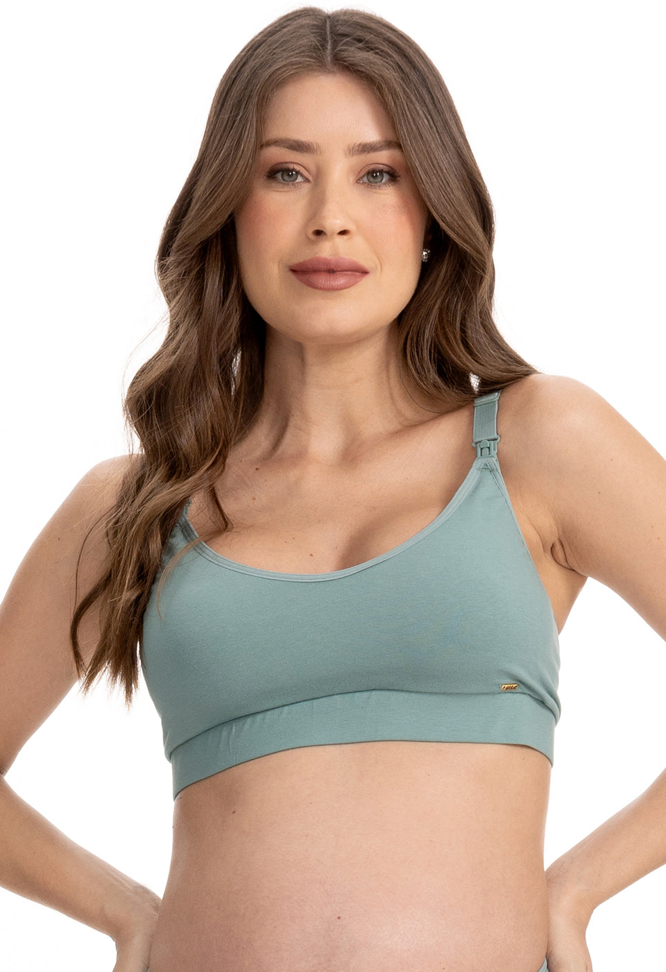 Sutiã Amamentação Sem Bojo Tecido Duplo Menta